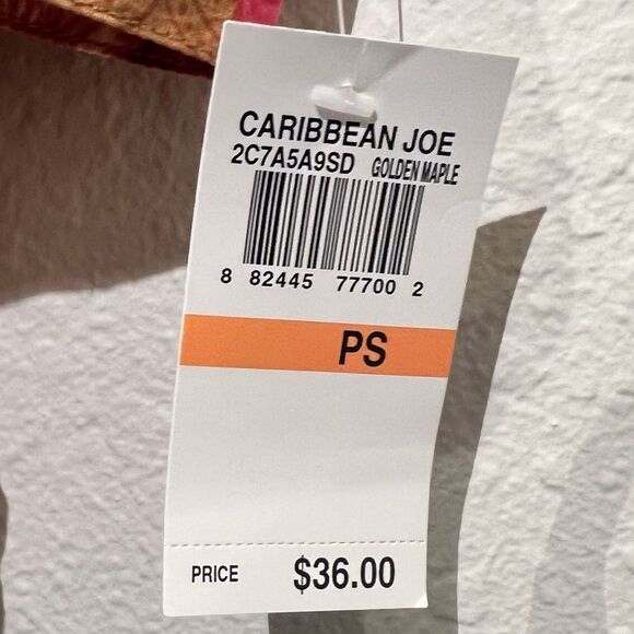 Caribbean Joe tropical print button down shirt 🌺 NWT 🌺 small - Picture 3 of 6